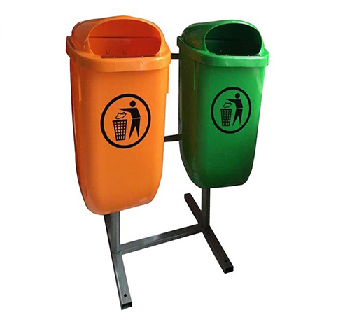 سطل زباله پارکی دو قلو