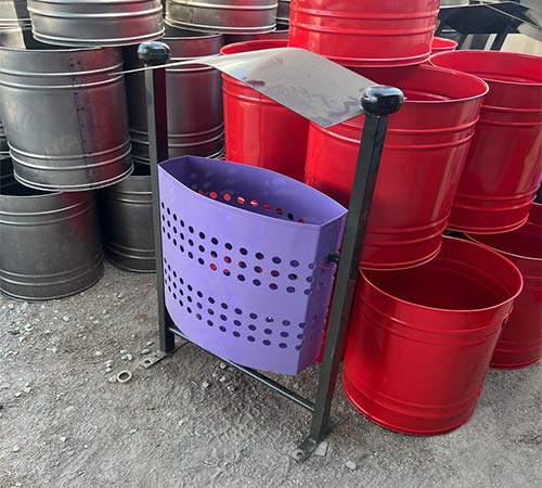 تولید کننده سطل زباله فلزی پارکی