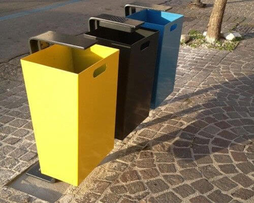 سطل زباله فلزی شهرداری